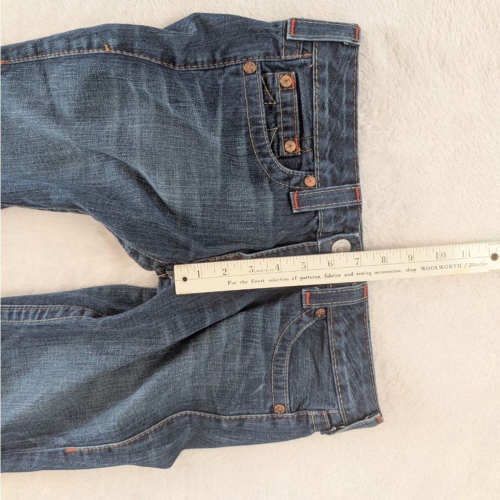 True Religion Bobby Blue Boot Cut with Orange Stitching Jeans - Size 28 - Picture 10 of 15